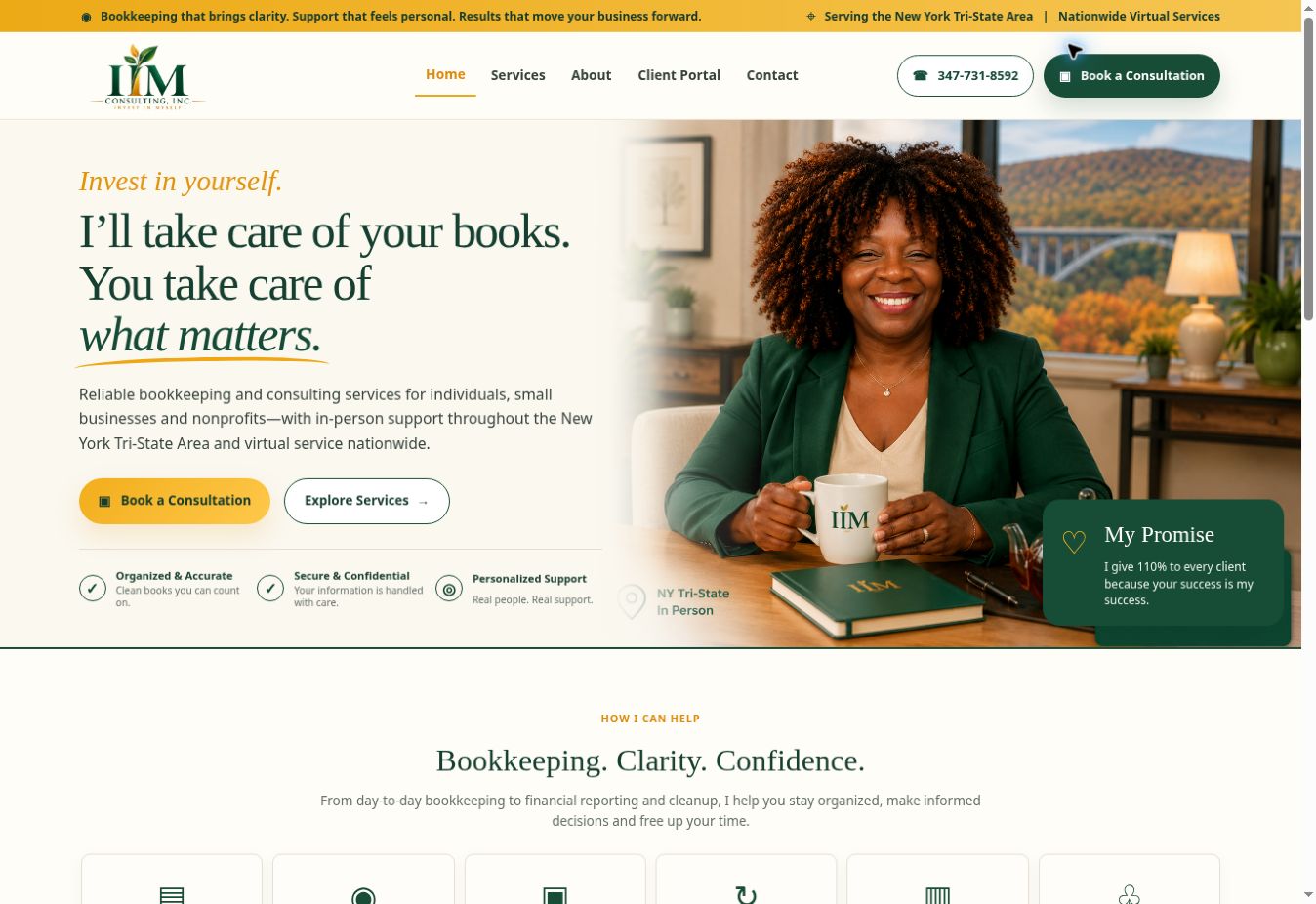 Screenshot of the IIM Consulting website